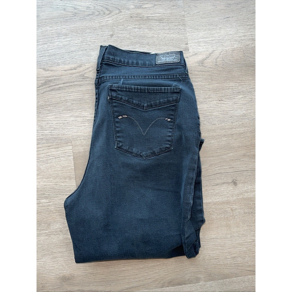 Levi's Boho Y2K Black Capri Jeans Women's Shaping Black Denim ~Size 14